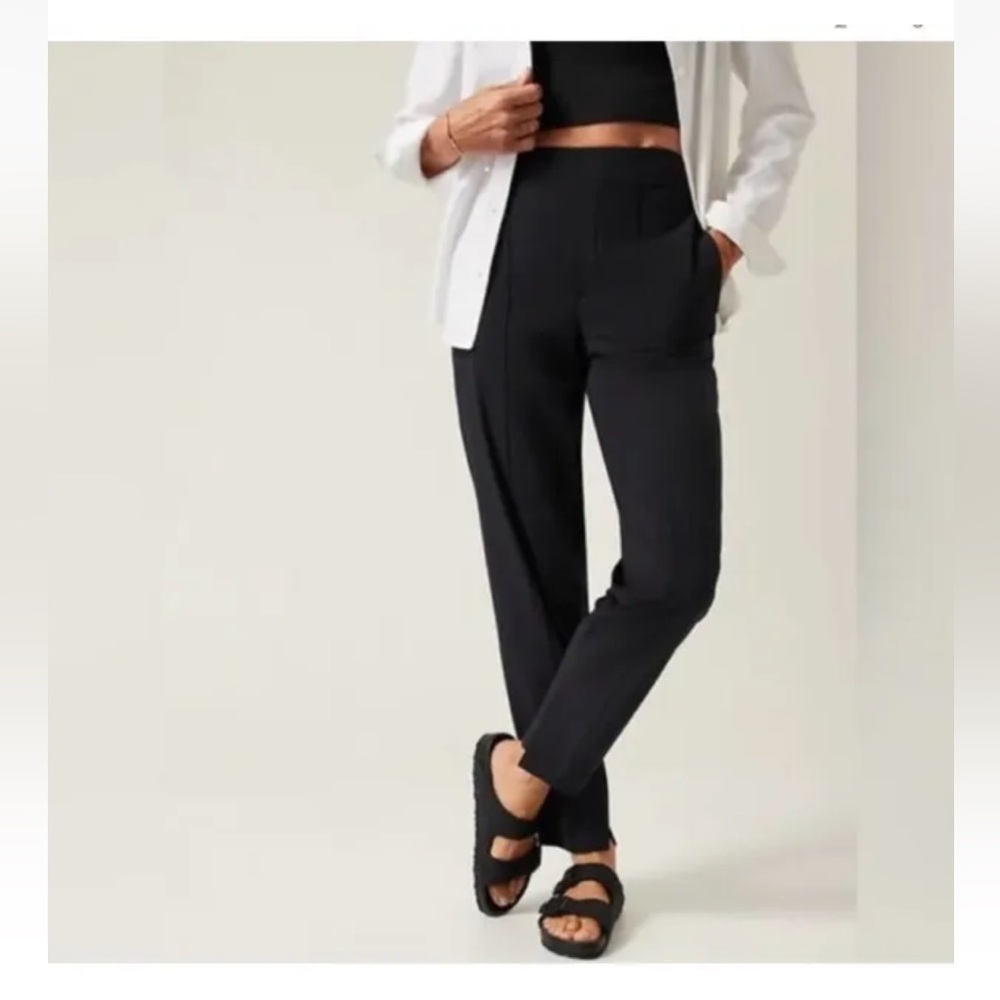 NWT Athleta Brooklyn Heights Pant Vienna Slim Pant Black Size 14